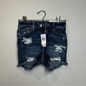 American Eagle Outfitters Ripped Dark Denim Shorts